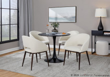 Renee accent chairs & seating in Copper Metal, Cream Noise Fabric, featuring upholstered seat