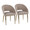 Renee Upholstered Contemporary Chair in Gold Metal and Light Brown Fabric — pair view