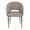 Renee Upholstered Contemporary Chair in Gold Metal and Light Brown Fabric — front view