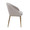 Renee accent chairs & seating in Gold Metal, Silver Fabric, side view, featuring metal design and fabric design