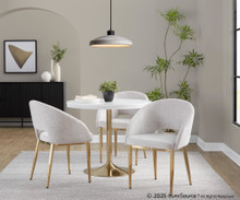 Renee accent chairs & seating in Gold Metal, Silver Fabric, featuring metal design and fabric design