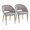 Renee accent chairs & seating in Gold Metal, Silver Fabric, coordinated set view, featuring metal design and fabric design