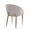 Renee accent chairs & seating in Gold Metal, Silver Fabric, back and side view, featuring metal design and fabric design