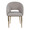Renee accent chairs & seating in Gold Metal, Silver Fabric, front view, featuring metal design and fabric design