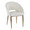 Renee Upholstered Contemporary Chair in Gold Metal and Off-white Fabric — product view