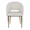 Renee Upholstered Contemporary Chair in Gold Metal and Off-white Fabric — front view