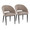 Renee accent chairs & seating in Black Metal, Light Brown Fabric, coordinated set view, featuring metal design and fabric design