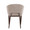 Renee accent chairs & seating in Walnut Metal, Light Brown Fabric, back view, featuring metal design and fabric design