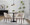 Renee Upholstered Contemporary Chair in Walnut Metal and Light Brown Fabric — lifestyle photo 1