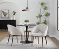 Renee accent chairs & seating in Walnut Metal, Silver Fabric, featuring metal design and fabric design