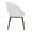 Renee Contemporary Chair in Copper Metal and White Faux Leather — side view