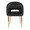 Renee Upholstered Contemporary Chair in Gold Metal and Black Faux Leather — front view
