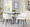 Renee Upholstered Contemporary Chair in Black Metal and White Faux Leather — lifestyle photo 1