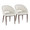Renee accent chairs & seating in Walnut Metal, White PU, coordinated set view, featuring faux leather design and leather design