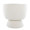 Fran Contemporary Swivel Accent Chair in Cream Fabric — back view