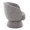 Fran accent chair in Grey Fabric, side view, featuring swivel