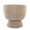 Fran accent chair in Light Brown Fabric, back view, featuring swivel