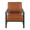 Franklin accent chairs & seating in Black Steel, Camel PU, front view