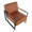 Franklin accent chairs & seating in Black Steel, Camel PU, top view