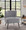 Luna accent chairs & seating in Black Metal, Light Grey Sherpa Fabric, featuring upholstered seat