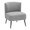 Luna accent chairs & seating in Black Metal, Light Grey Sherpa Fabric, product view, featuring upholstered seat