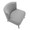 Luna accent chairs & seating in Black Metal, Light Grey Sherpa Fabric, top view, featuring upholstered seat