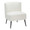 Luna accent chairs & seating in Black Metal, White Sherpa Fabric, product view, featuring upholstered seat