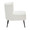 Luna accent chairs & seating in Black Metal, White Sherpa Fabric, side view, featuring upholstered seat