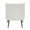 Luna accent chairs & seating in Black Metal, White Sherpa Fabric, back view, featuring upholstered seat