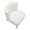 Fran Contemporary Slipper Chair in Black Metal and White Sherpa Fabric — lifestyle photo 1