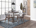 Riley accent chairs & seating in Dark Walnut Wood, Black Metal, featuring armrests
