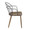 Riley Industrial Chair in Dark Walnut Wood and Black Metal — side view