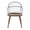 Riley Farmhouse Accent/Dining Arm Chair in Dark Walnut Wood, Brown Wood and Black Metal- Set of 2 — front view