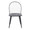 Riley Industrial High Back Armless Chair in Black Metal and Black Wood- Set of 2 — front view