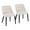 Rina Mid-Century Modern Dining Chair in Black Wood and Cream Fabric- Set of 2 — pair view