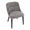 Rina dining chair in Black Wood, Grey Fabric, top view, featuring upholstered seat