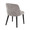 Rina Mid-Century Modern Dining Chair in Black Wood and Grey Fabric- Set of 2 — rear three-quarter view