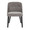Rina Mid-Century Modern Dining Chair in Black Wood and Grey Fabric- Set of 2 — front view
