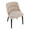 Rina dining chair in Black Wood, Light Brown Fabric, top view, featuring upholstered seat