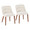 Rina Mid-Century Modern Chair in Walnut Wood and Cream Fabric- Set of 2 — pair view