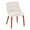 Rina Mid-Century Modern Chair in Walnut Wood and Cream Fabric- Set of 2 — product view