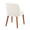 Rina Mid-Century Modern Chair in Walnut Wood and Cream Fabric- Set of 2 — rear three-quarter view