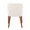 Rina Mid-Century Modern Chair in Walnut Wood and Cream Fabric- Set of 2 — back view