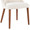 Rina Mid-Century Modern Chair in Walnut Wood and Cream Fabric- Set of 2 — detail view (photo 2)
