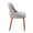 Rina Mid-Century Modern Chair in Walnut Wood and Grey Fabric- Set of 2 — side view
