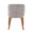 Rina Mid-Century Modern Chair in Walnut Wood and Grey Fabric- Set of 2 — back view