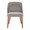 Rina Mid-Century Modern Chair in Walnut Wood and Grey Fabric- Set of 2 — front view