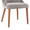 Rina Mid-Century Modern Chair in Walnut Wood and Grey Fabric- Set of 2 — detail view (photo 2)