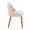 Rina accent chairs & seating in Walnut Wood, Light Brown Fabric, side view, featuring upholstered seat