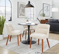 Rina accent chairs & seating in Walnut Wood, Light Brown Fabric, featuring upholstered seat
